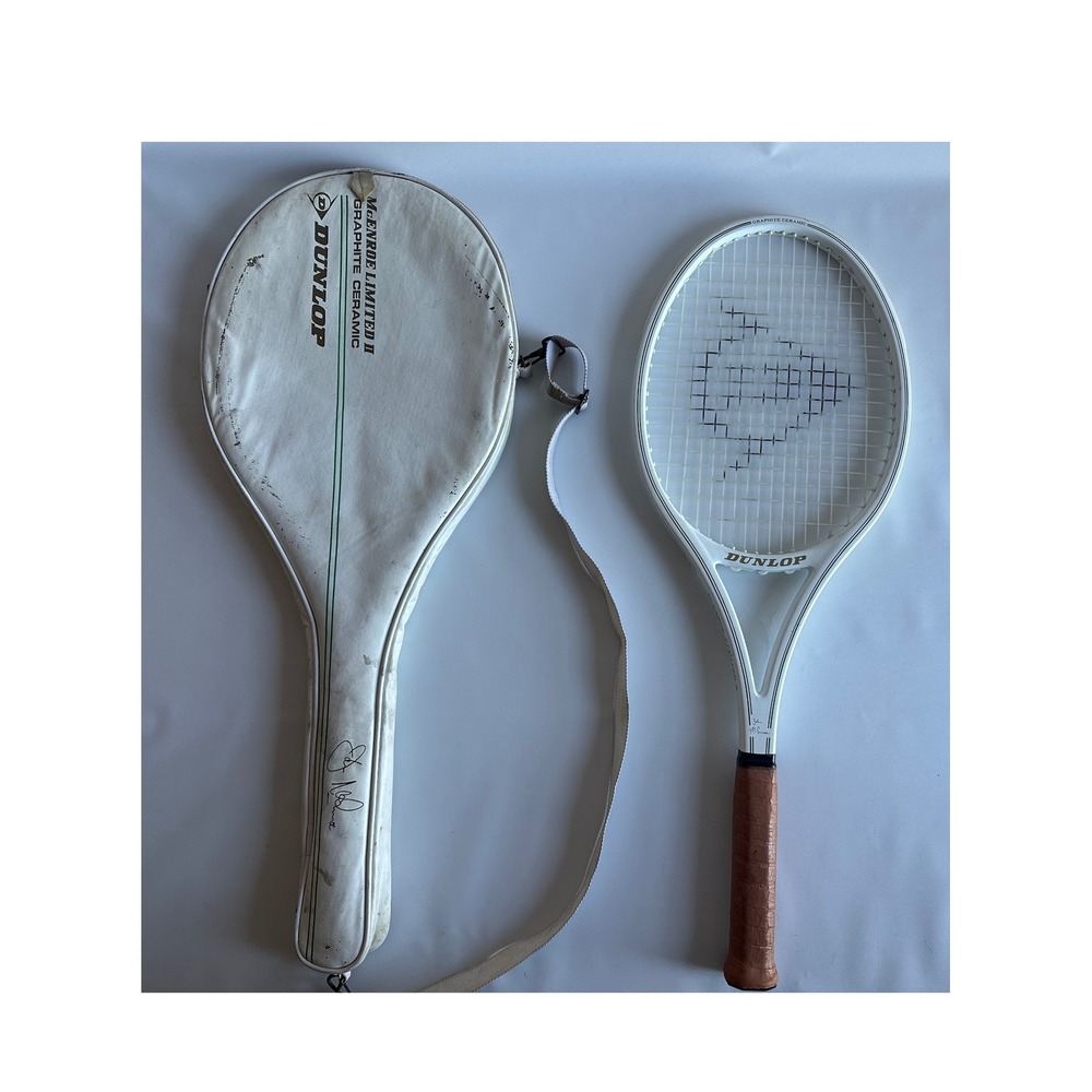 Dunlop McEnroe Limited II Graphite Tennis Racket L4 4 1/2 With Cover Vintage